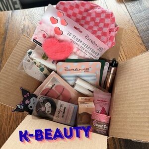 Huge K-Beauty Box Lot-The Crème Shop Belle Beautybio 26 Items Macaron Eye Shadow